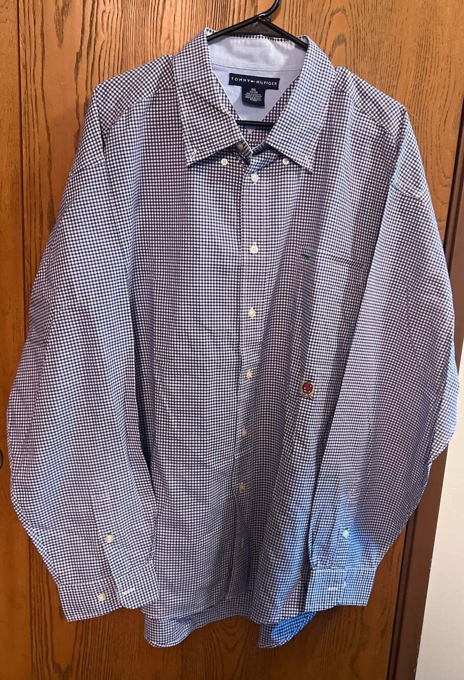 Tommy Hilfiger Men's Long Sleeve Button-Down Gingham Check Shirt